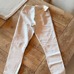 Fabletics Never worn Powerhold High-Waist Light Cream Leggings
